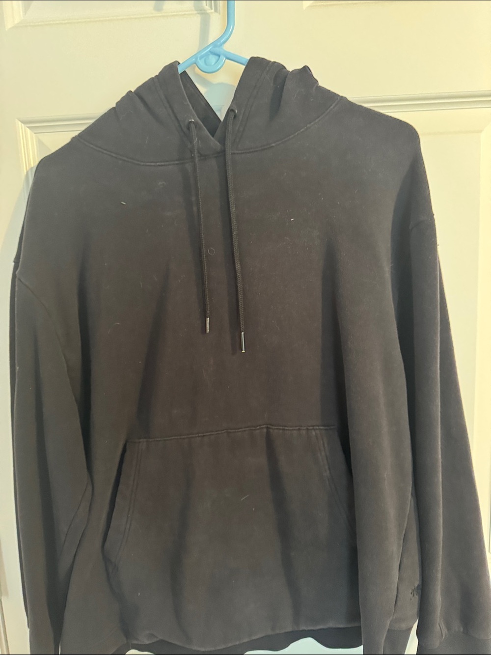 Athleta Black Hooded Pullover Sweatshirt